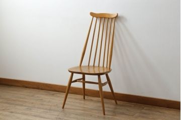イギリスビンテージ　ERCOL(アーコール)　ゴールドスミス　北欧テイストのお部屋におすすめ!!洗練された佇まいが魅力的なチェア (ダイニングチェア、椅子、イス、板座チェア、ヴィンテージ)(R-074548)