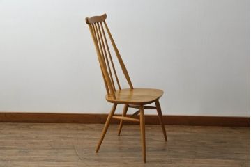 イギリスビンテージ　ERCOL(アーコール)　ゴールドスミス　北欧テイストのお部屋におすすめ!!洗練された佇まいが魅力的なチェア (ダイニングチェア、椅子、イス、板座チェア、ヴィンテージ)(R-074548)