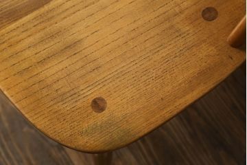 イギリスビンテージ　ERCOL(アーコール)　ゴールドスミス　北欧テイストのお部屋におすすめ!!洗練された佇まいが魅力的なチェア (ダイニングチェア、椅子、イス、板座チェア、ヴィンテージ)(R-074548)