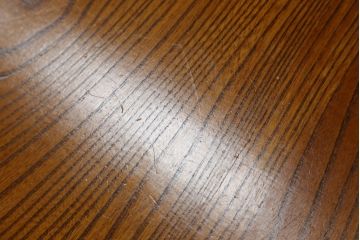 和製ビンテージ　民芸家具　岩谷堂箪笥　アラレ紋様金具が目を引く両袖机(ヴィンテージ、ローテーブル、デスク、座机、在宅ワーク、在宅用)(R-074550)