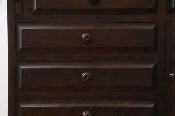 中古　北海道民芸家具　上品な雰囲気漂うビューローブックケース(ライティングビューロー、簿記机、引き出し、ブックシェルフ、本棚、飾り棚、収納棚、戸棚、ワークデスク、在宅ワーク、在宅用)(R-074555)