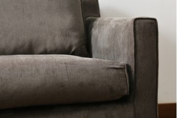 中古　2020年購入　ACTUS(アクタス)取扱い　eilersen(アイラーセン) GROUP-E MELLOW(メロー)　ストリームラインソファ(STREAMLINE SOFA)　シンプルモダンな佇まいが魅力のヘッドレスト付き2人掛けソファとオットマンのセット(二人掛け、2P、フットスツール、北欧)(定価約68万円)(R-074560)
