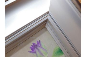真作　京都　日本画家　井上富夫　「鉄線」(共シール、絵画、額装、箱付き)(R-074565)