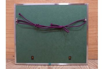 真作　京都　日本画家　井上富夫　「鉄線」(共シール、絵画、額装、箱付き)(R-074565)