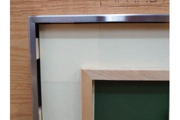 真作　京都　日本画家　井上富夫　「鉄線」(共シール、絵画、額装、箱付き)(R-074565)