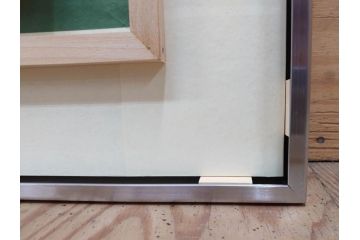真作　京都　日本画家　井上富夫　「鉄線」(共シール、絵画、額装、箱付き)(R-074565)