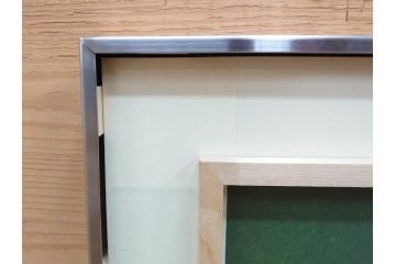 真作　京都　日本画家　井上富夫　「白梅」(ウメ、共シール、絵画、額装、箱付き)(R-074567)