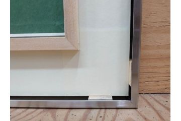 真作　京都　日本画家　井上富夫　「白梅」(ウメ、共シール、絵画、額装、箱付き)(R-074567)