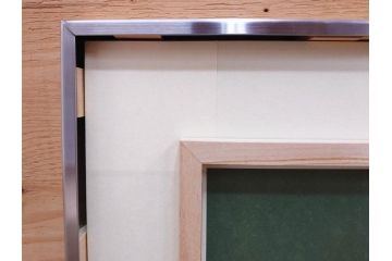 真作　京都　日本画家　井上富夫　「八仙花」(紫陽花、共シール、絵画、額装、箱付き)(R-074568)
