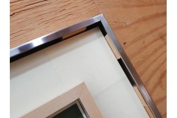 真作　京都　日本画家　井上富夫　「八仙花」(紫陽花、共シール、絵画、額装、箱付き)(R-074568)