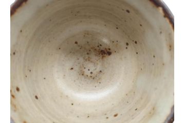 重要無形文化財　人間国宝　島岡達三　象嵌　赤絵　草花文　和の雰囲気を高めるぐい呑(酒器、ぐい呑み、和食器、共箱付き)(R-074570)