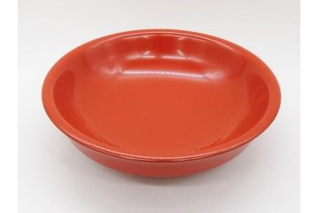 輪島塗　慶塚作　朱塗　約24cm　8寸　艶やかな漆塗りが美しい菓子器(漆器、菓子皿、箱付き、八寸)(R-074572)