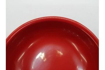 輪島塗　慶塚作　朱塗　約24cm　8寸　艶やかな漆塗りが美しい菓子器(漆器、菓子皿、箱付き、八寸)(R-074572)