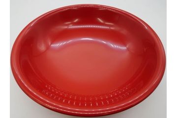 輪島塗　慶塚作　朱塗　約24cm　8寸　艶やかな漆塗りが美しい菓子器(漆器、菓子皿、箱付き、八寸)(R-074572)