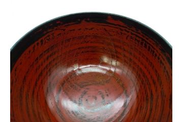角偉三郎　内根来　5つ星　使い込むほどに深みが増す合鹿椀2客セット(汁椀、木製、漆器、漆芸、お椀、五ツ星、共箱付き、和食器)(R-074574)