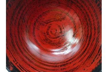 角偉三郎　内根来　5つ星　使い込むほどに深みが増す合鹿椀2客セット(汁椀、木製、漆器、漆芸、お椀、五ツ星、共箱付き、和食器)(R-074574)