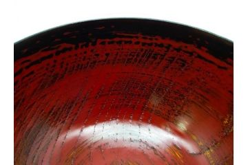 角偉三郎　内根来　5つ星　使い込むほどに深みが増す合鹿椀2客セット(汁椀、木製、漆器、漆芸、お椀、五ツ星、共箱付き、和食器)(R-074574)