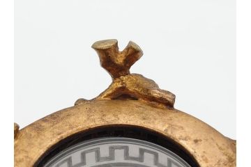 稀少　フランス　1880年〜1900年頃　オールドバカラ　Baccarat　ジャポニズム　花鳥文　金彩　台座付き　細やかな意匠が施されたエレガントな雰囲気溢れる花瓶2個セット(フルレッドクリスタルガラス、筒型、花器、花入れ、箱付き)(R-074575)