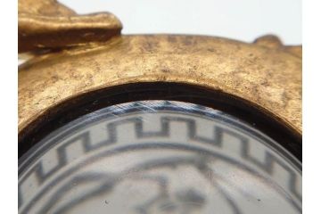稀少　フランス　1880年〜1900年頃　オールドバカラ　Baccarat　ジャポニズム　花鳥文　金彩　台座付き　細やかな意匠が施されたエレガントな雰囲気溢れる花瓶2個セット(フルレッドクリスタルガラス、筒型、花器、花入れ、箱付き)(R-074575)