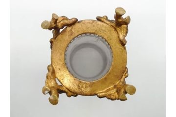 稀少　フランス　1880年〜1900年頃　オールドバカラ　Baccarat　ジャポニズム　花鳥文　金彩　台座付き　細やかな意匠が施されたエレガントな雰囲気溢れる花瓶2個セット(フルレッドクリスタルガラス、筒型、花器、花入れ、箱付き)(R-074575)