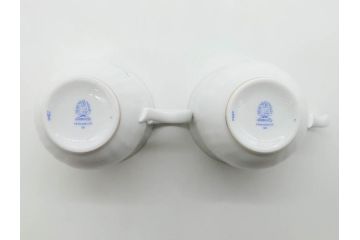 ヘレンド　ハンガリー　HEREND HVNGARY　アポニー・グリーン　優雅なひとときを演出してくれるミッドマグ2客セット(ペアセット、マグカップ、HUNGARY、洋食器)(R-074576)