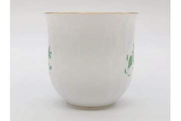 ヘレンド　ハンガリー　HEREND HVNGARY　アポニー・グリーン　優雅なひとときを演出してくれるミッドマグ2客セット(ペアセット、マグカップ、HUNGARY、洋食器)(R-074576)
