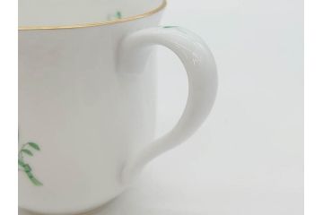 ヘレンド　ハンガリー　HEREND HVNGARY　アポニー・グリーン　優雅なひとときを演出してくれるミッドマグ2客セット(ペアセット、マグカップ、HUNGARY、洋食器)(R-074576)