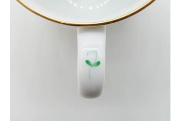 ヘレンド　ハンガリー　HEREND HVNGARY　アポニー・グリーン　優雅なひとときを演出してくれるミッドマグ2客セット(ペアセット、マグカップ、HUNGARY、洋食器)(R-074576)