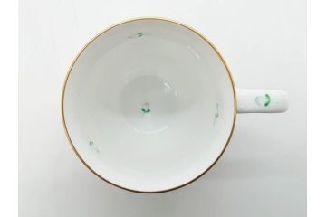 ヘレンド　ハンガリー　HEREND HVNGARY　アポニー・グリーン　優雅なひとときを演出してくれるミッドマグ2客セット(ペアセット、マグカップ、HUNGARY、洋食器)(R-074576)