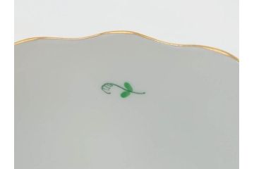 ヘレンド　ハンガリー　HEREND HVNGARY　アポニー・グリーン　繊細な絵付けが上品で落ち着いた雰囲気を醸し出すティーカップ&ソーサー3客セット(C&S、HUNGARY、洋食器)(R-074577)