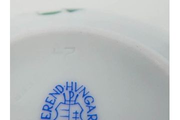 ヘレンド　ハンガリー　HEREND HVNGARY　アポニー・グリーン　繊細な絵付けが上品で落ち着いた雰囲気を醸し出すティーカップ&ソーサー3客セット(C&S、HUNGARY、洋食器)(R-074577)