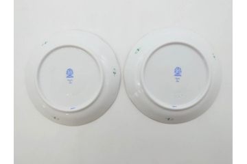 ヘレンド　ハンガリー　HEREND HVNGARY　アポニー・グリーン　繊細な絵付けが上品で落ち着いた雰囲気を醸し出すティーカップ&ソーサー2客セット(C&S、HUNGARY、洋食器)(R-074578)