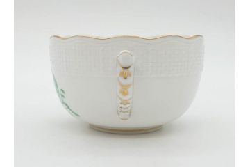 ヘレンド　ハンガリー　HEREND HVNGARY　アポニー・グリーン　繊細な絵付けが上品で落ち着いた雰囲気を醸し出すティーカップ&ソーサー2客セット(C&S、HUNGARY、洋食器)(R-074578)