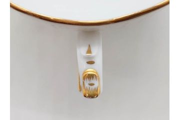 ヘレンド　ハンガリー　HEREND HVNGARY　アポニー・グリーン　繊細な絵付けが上品で落ち着いた雰囲気を醸し出すティーカップ&ソーサー2客セット(C&S、HUNGARY、洋食器)(R-074578)