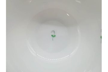 ヘレンド　ハンガリー　HEREND HVNGARY　アポニー・グリーン　繊細な絵付けが上品で落ち着いた雰囲気を醸し出すティーカップ&ソーサー2客セット(C&S、HUNGARY、洋食器)(R-074578)