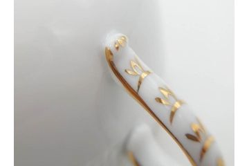 ヘレンド　ハンガリー　HEREND HVNGARY　アポニー・グリーン　繊細な絵付けが上品で落ち着いた雰囲気を醸し出すティーカップ&ソーサー2客セット(C&S、HUNGARY、洋食器)(R-074578)