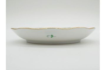 ヘレンド　ハンガリー　HEREND HVNGARY　アポニー・グリーン　繊細な絵付けが上品で落ち着いた雰囲気を醸し出すティーカップ&ソーサー2客セット(C&S、HUNGARY、洋食器)(R-074578)