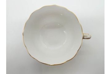 ドイツ　マイセン　Meissen　コバルトブルー　金彩　二つ花　フラワー　洗練された上品なデザインが目を惹くティーカップ&ソーサー2客セット(洋食器、C&S)(R-074580)