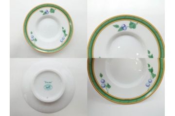 フランス　HERMES(エルメス)　トゥカン/アフリカ/ナイルの庭/シエスタ　それぞれ華やかなデザインが素敵なアジアンティーカップ&ソーサー5客セット(Toucans/AFRiCA/nile/Siesta、湯呑み、湯のみ、蓋付き、C&S、洋食器)(R-074582)