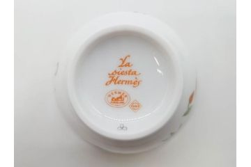 フランス　HERMES(エルメス)　トゥカン/アフリカ/ナイルの庭/シエスタ　それぞれ華やかなデザインが素敵なアジアンティーカップ&ソーサー5客セット(Toucans/AFRiCA/nile/Siesta、湯呑み、湯のみ、蓋付き、C&S、洋食器)(R-074582)