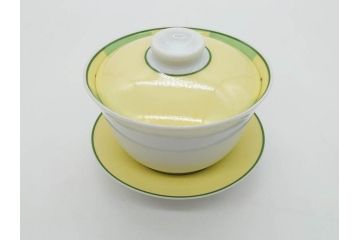 フランス　HERMES(エルメス)　トゥカン/アフリカ/ナイルの庭/シエスタ　それぞれ華やかなデザインが素敵なアジアンティーカップ&ソーサー5客セット(Toucans/AFRiCA/nile/Siesta、湯呑み、湯のみ、蓋付き、C&S、洋食器)(R-074582)