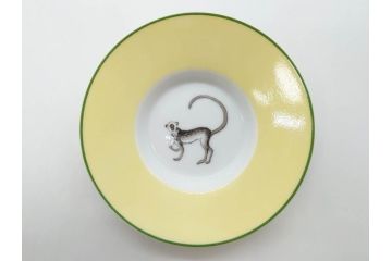 フランス　HERMES(エルメス)　トゥカン/アフリカ/ナイルの庭/シエスタ　それぞれ華やかなデザインが素敵なアジアンティーカップ&ソーサー5客セット(Toucans/AFRiCA/nile/Siesta、湯呑み、湯のみ、蓋付き、C&S、洋食器)(R-074582)