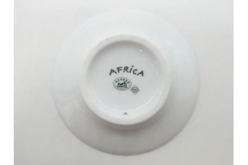 フランス　HERMES(エルメス)　トゥカン/アフリカ/ナイルの庭/シエスタ　それぞれ華やかなデザインが素敵なアジアンティーカップ&ソーサー5客セット(Toucans/AFRiCA/nile/Siesta、湯呑み、湯のみ、蓋付き、C&S、洋食器)(R-074582)