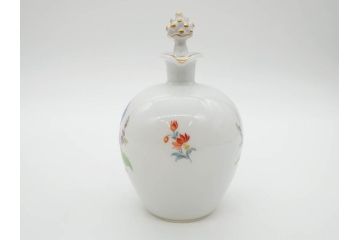 ドイツ　マイセン　Meissen　フラワー　多彩な花たちが華やぎをもたらしてくれるリキュールセット(花、ボトル、トレイ、トレー、カップ6客、酒器、洋食器)(R-074583)