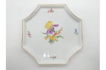 ドイツ　マイセン　Meissen　フラワー　多彩な花たちが華やぎをもたらしてくれるリキュールセット(花、ボトル、トレイ、トレー、カップ6客、酒器、洋食器)(R-074583)