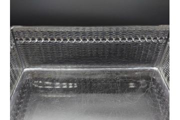 アンティーク　1933〜1951年頃　レア　ルネ・ラリック(R.LALIQUE)　ローレンス(Laurens)　繊細なデザインがエレガントな雰囲気溢れるシガレットケース(ボックス、たばこ(タバコ)箱、小物入れ、アクセサリートレイ、ガラス)(R-074585)