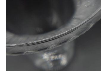 アンティーク　1920年代　ルネ・ラリック(R.LALIQUE)　ロータス(LOTUS)　グラス　花瓶　蓮の花のようなデザインが美しいゴブレット(花入れ、花器、フラワーベース)(R-074586)