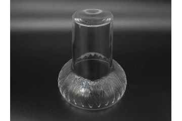 アンティーク　1920年代　ルネ・ラリック(R.LALIQUE)　ロータス(LOTUS)　グラス　花瓶　蓮の花のようなデザインが美しいゴブレット(花入れ、花器、フラワーベース)(R-074586)