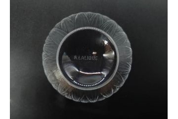 アンティーク　1920年代　ルネ・ラリック(R.LALIQUE)　ロータス(LOTUS)　グラス　花瓶　蓮の花のようなデザインが美しいゴブレット(花入れ、花器、フラワーベース)(R-074586)