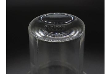 アンティーク　1920年代　ルネ・ラリック(R.LALIQUE)　ロータス(LOTUS)　グラス　花瓶　蓮の花のようなデザインが美しいゴブレット(花入れ、花器、フラワーベース)(R-074586)